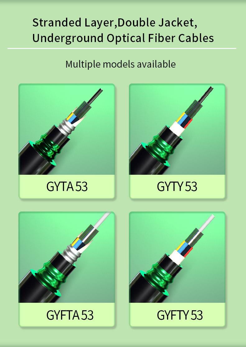 48/72/96/144 Core GYTA53 Outdoor Armored Fiber Optic Cable for Secure Communication