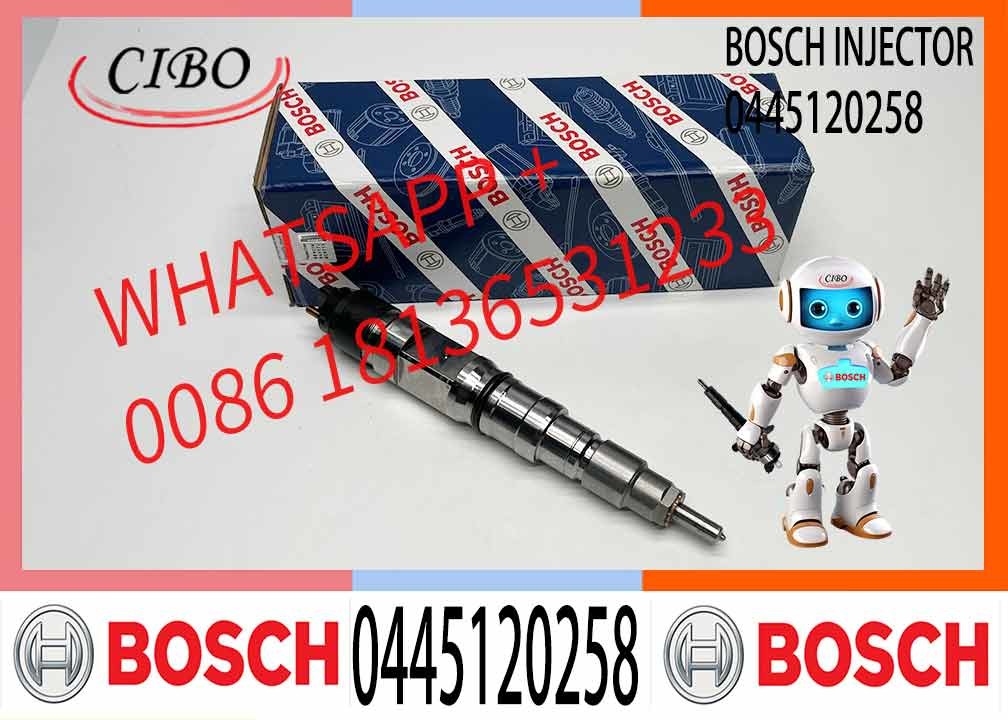 Common Rail Diesel fuel Injector 0445120258 4009030031 for DOOSAN excavator DX350-3