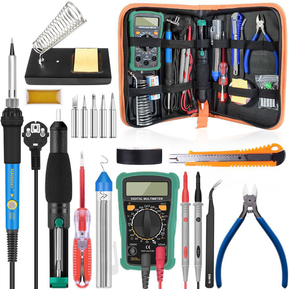 UK Plug 60W 80W K01S Soldering Iron Kit 1.4M Wire Length