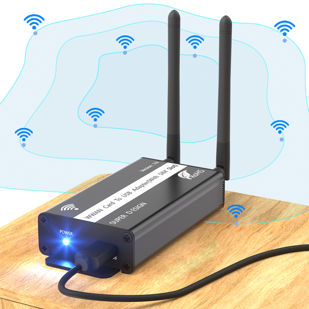 NGFF(M.2) B-key Module To USB Adapter With SIM Card Slot For WWAN/LTE/4G Module Wireless Network Card Adapter