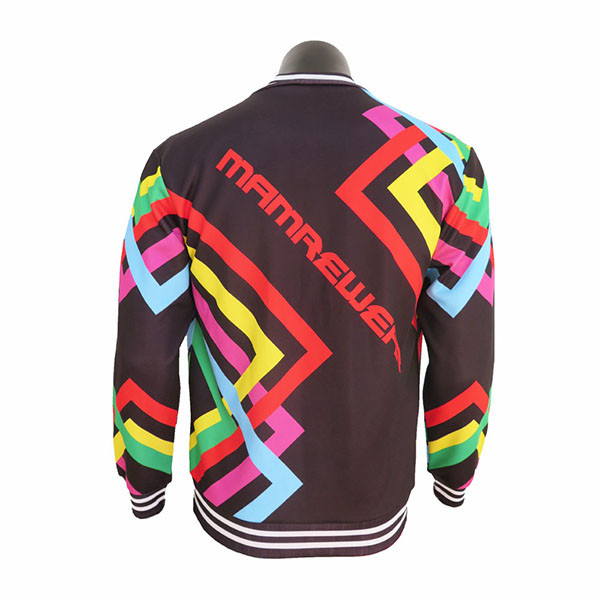 Rib Bottom Mens Running Jacket / Polyester Sport Coat Long Sleeve