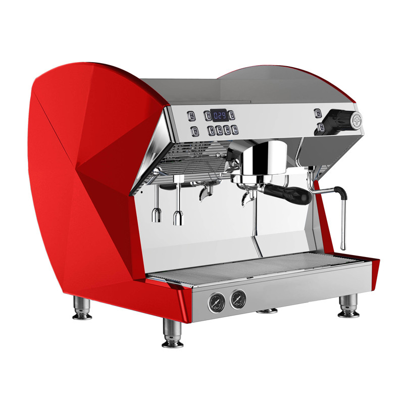 Red Single Group Coffee Machines 9 Bar Espresso Maker With Commercial Pump