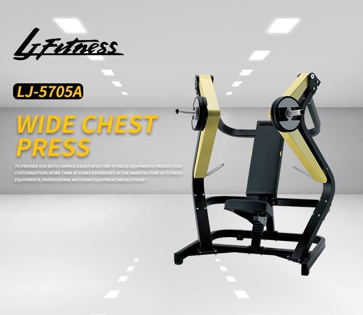 Indoor Hammer Strength Commercial Gym Equipment / Wide Chest Press Machine