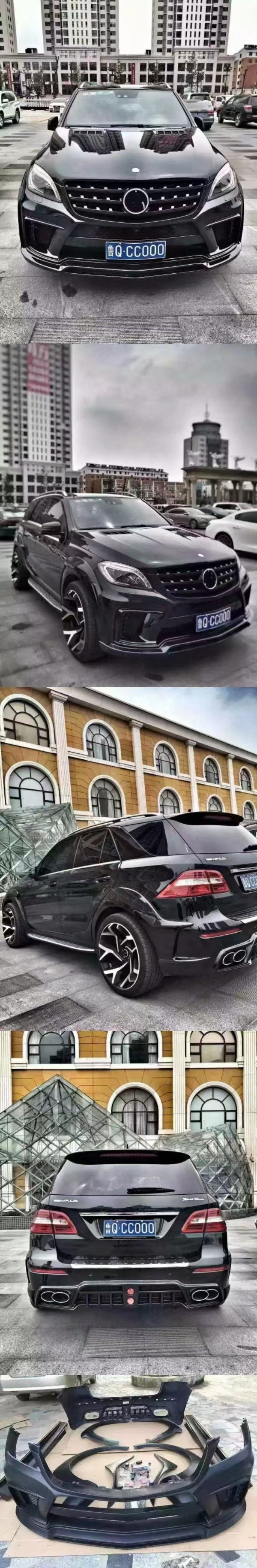 WALD Style Body Kit for Mercedes W166 ML350 ML400 ML63 Body Kit Front and Rear Bumper Wide Bodyki