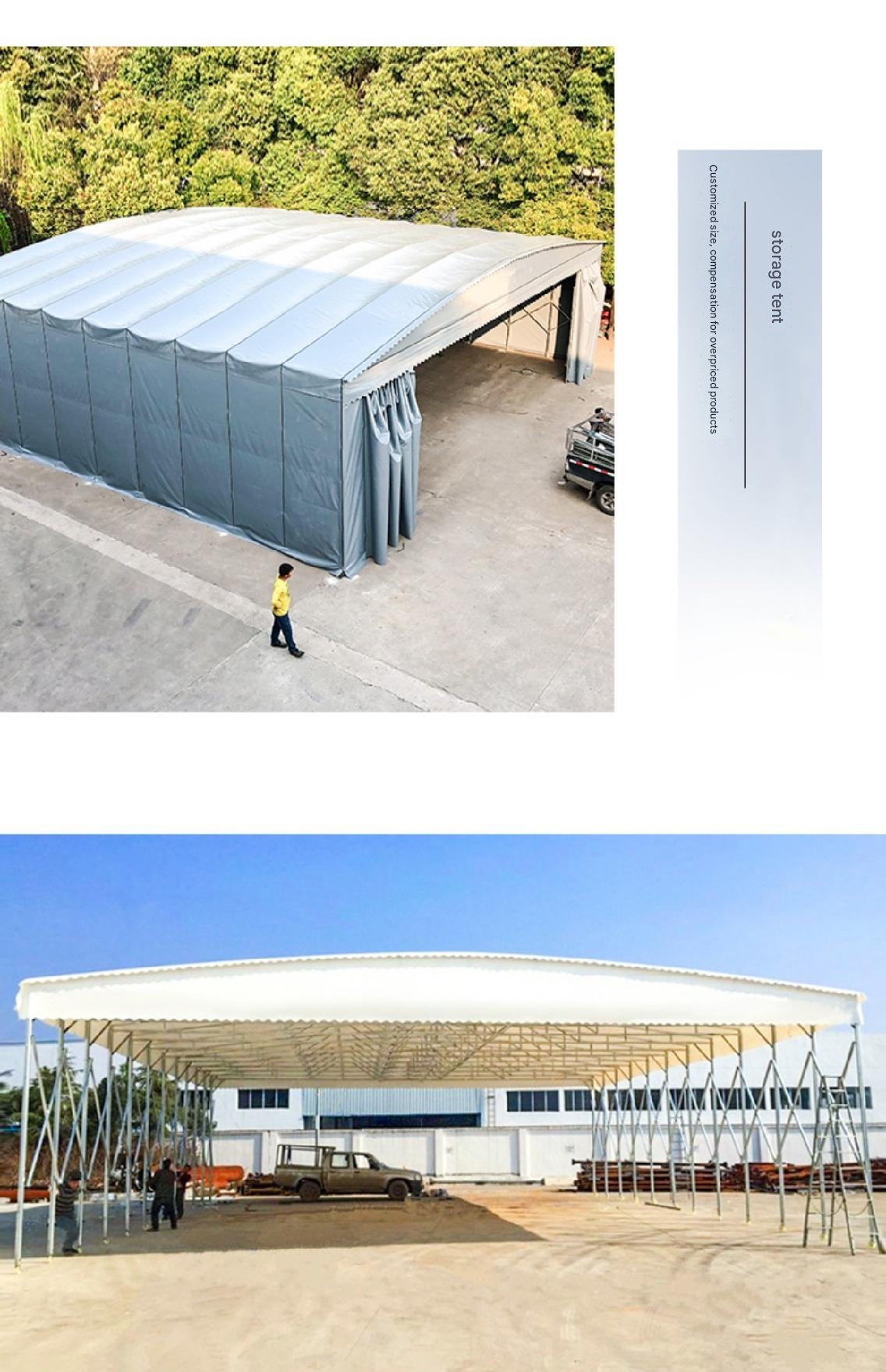 Easy Assembly and Disassembly Electric Awning Galvanized Steel for Large Shrink Folding Warehouse