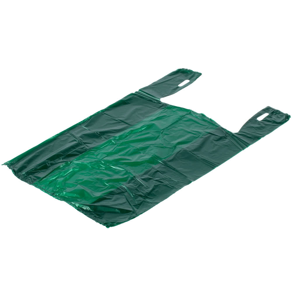 0.51 Mil Green T Shirt Bags Custom Printed For Shopping ISO9000 Certification