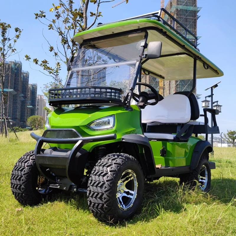 Green Electric Golf Cart 50km Range Electric LSV Aetric Golf Cart With Battery Road legal