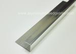 Decorative Aluminium Tile Edge Trim , Silver Straight Edge Square Metal Tile