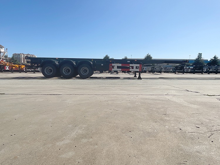 Truck Trailer 40ft Steel Shipping Container Semi Trailer 3 Axles Skeleton Frame Transportation Chassis for Cargo Loading