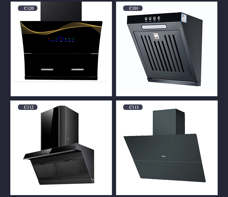 Quiet Side Suction Cooker Hood Kitchen Extractor 600mm 183W