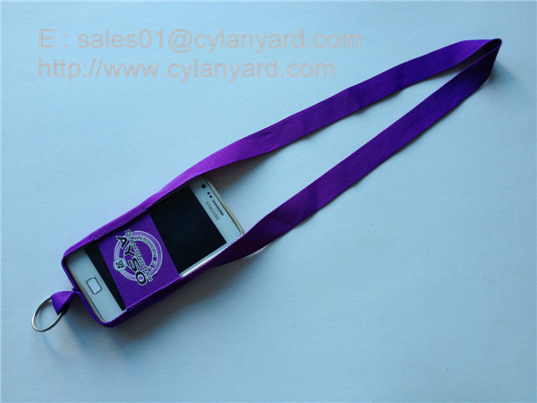 Spandex cell phone pocket lanyards