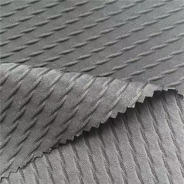 200GSM Jacquard Sports Clothing Fabric 140D 40D 75% Nylon 25% Spandex Fabric 150cm