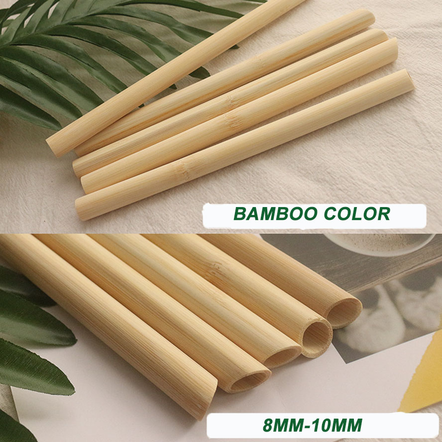 Custom Bamboo Drinking Straw 100% Natural Biodegradable Minor Caliber 20cm Reusable Straws