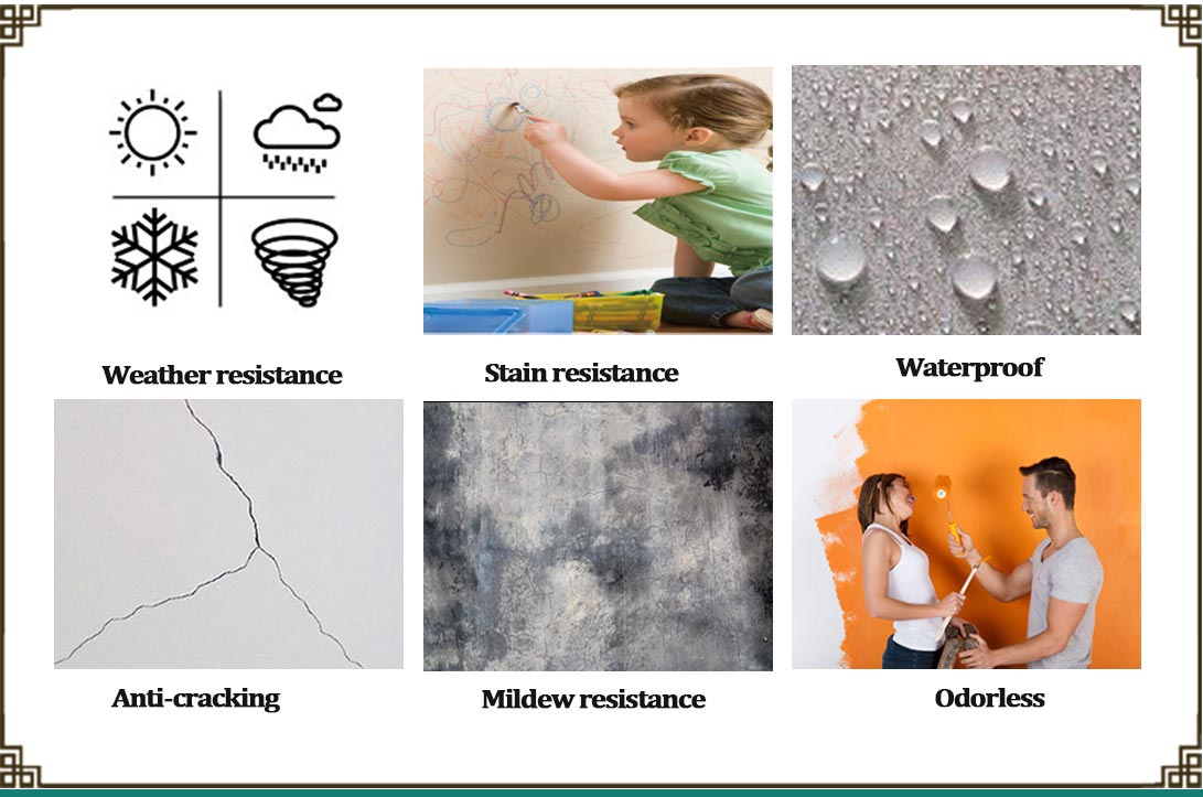 Interior Wall Paint Brush Application Method Acrylic Main Raw Material Emulsion Paint