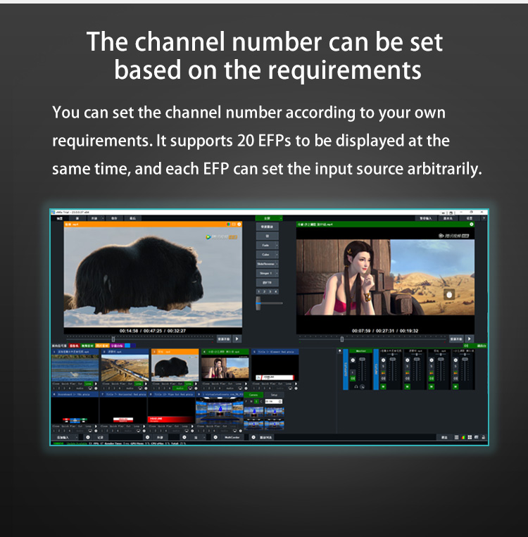 VMIX Streaming Software Professional LCD Screen Facebook Stream Broadcast Machine
