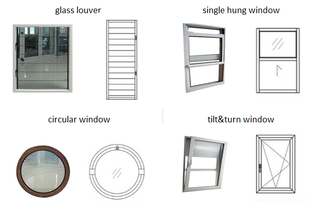 Heat Resistant Custom Aluminium Windows Aluminium Glass Awning Top Hung Window