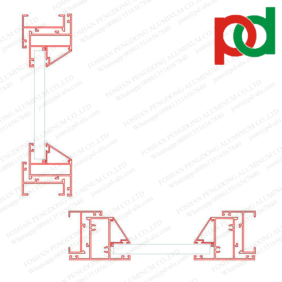 T5 Linea 32​ Casement Extrusion Aluminium Profiles For Windows And Doors