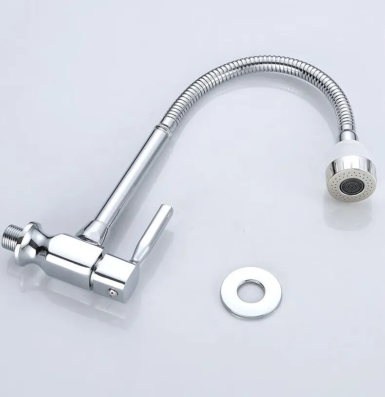 Single Handle Wall Mounted Cold Water Faucet Brass Body Kitchen Sink Tap For OEM Market