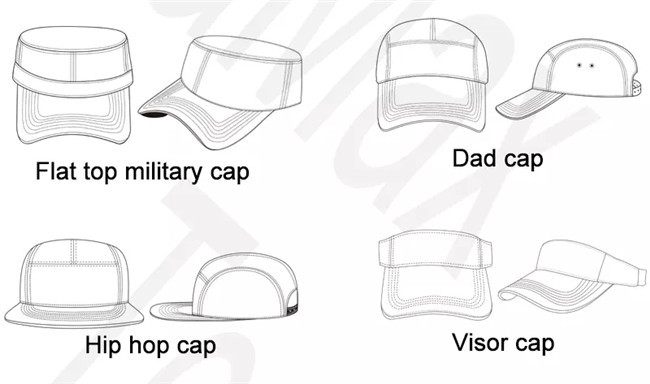 Embroidered Fitted Baseball Caps Curved Brim 100% Polyester Material