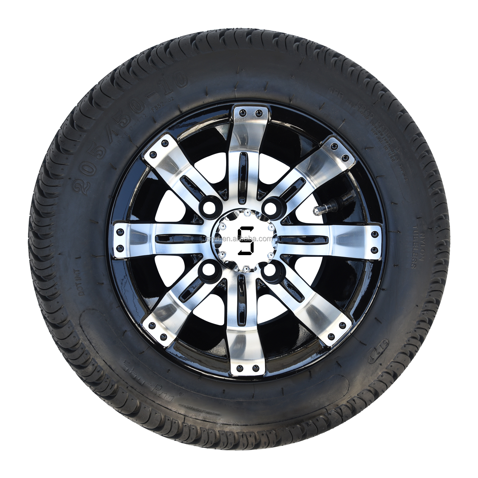 10" Tempest Low Profile Tire and Wheel Combo For Golf Cart