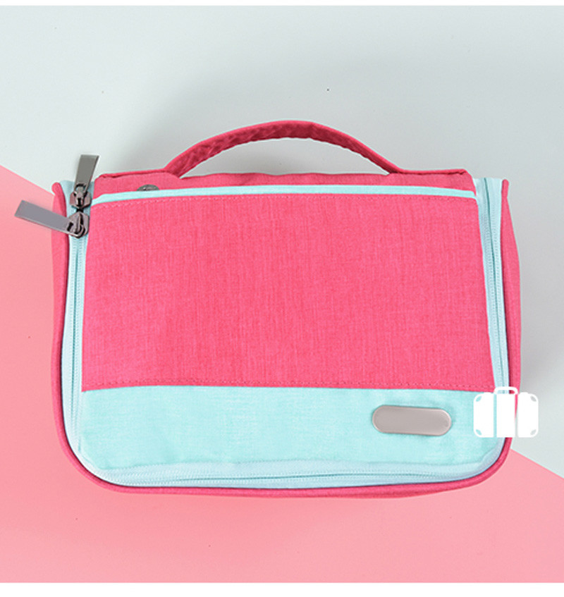 Polyester Large Travel Waterproof Cosmetic Hanging Toiletry Bag
