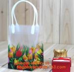 PP Trapezidal Rectangular Flower Package Bags,PP Flower Plastic Carry Bag with
