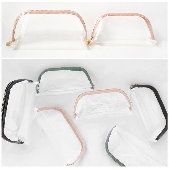 Wholesale Factory Direct Sell Blank Transparent Waterproof Zipper Makeup Bag