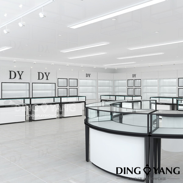 Shopping Mall 1350X550X960MM Jewelry Showcase Display