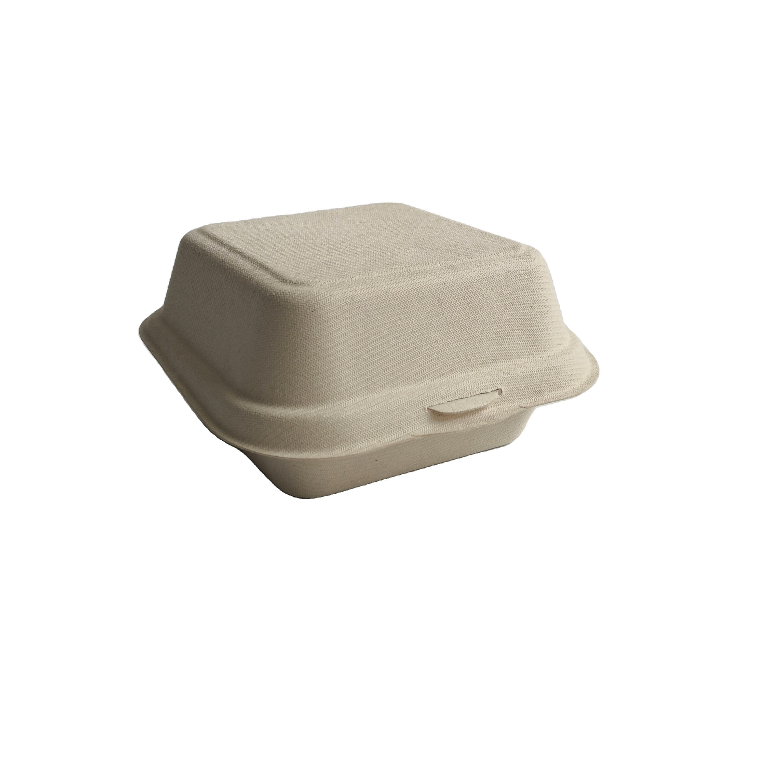 5 Inch 6 Inch Biodegradable Sugarcane Disposable Burger Box