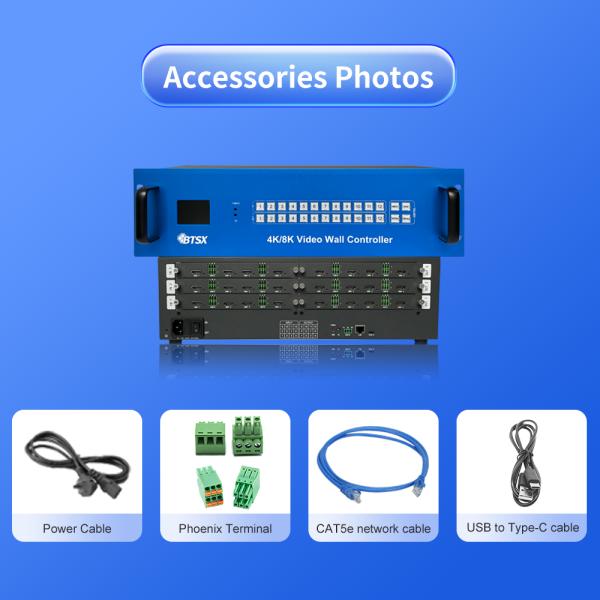3840x2160P60 Video Wall Controller with 12 HDMI Inputs and 12 HDMI Outputs Supports Maximum Input Resolution