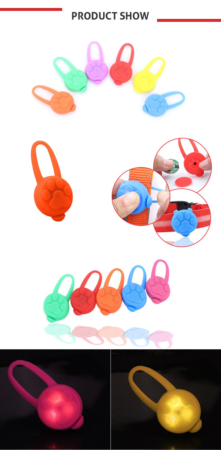 Dog LED Light Blinker Night Flash Pet Dog Cat Puppy Safety Collar Tag Hi - Visibility