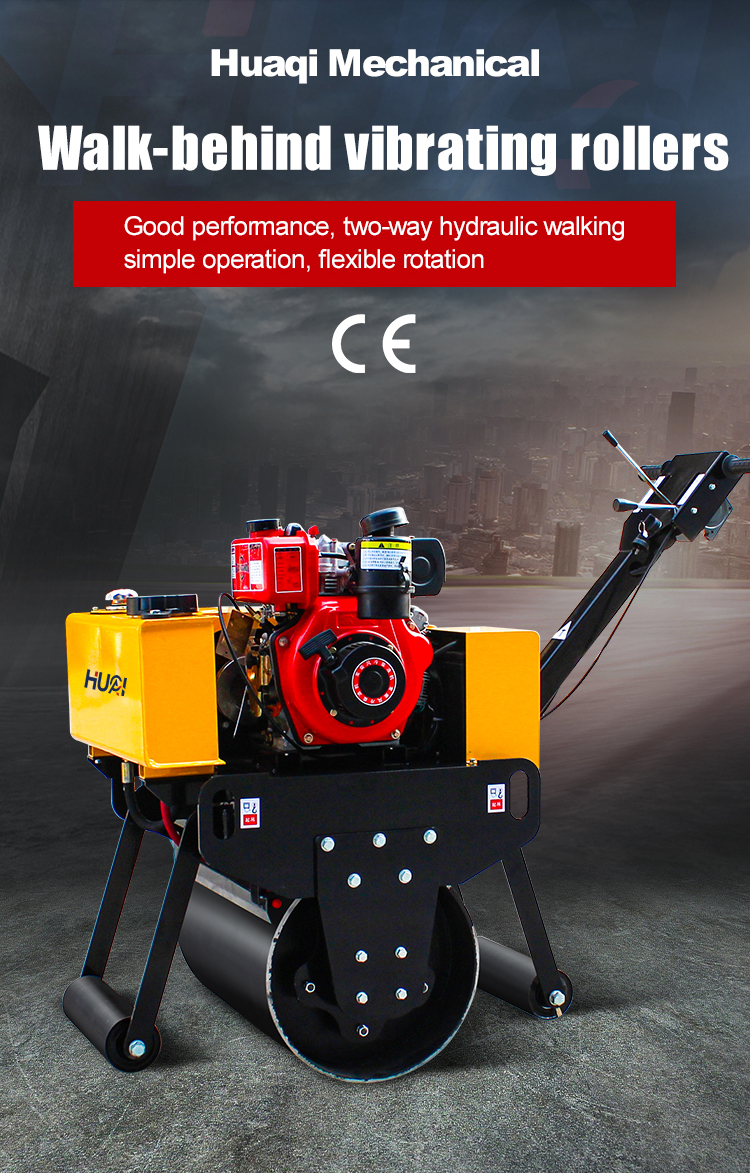 2.5L Fuel Tank Capacity Single Wheel Roller for Walk Behind Vibratory Compaction
