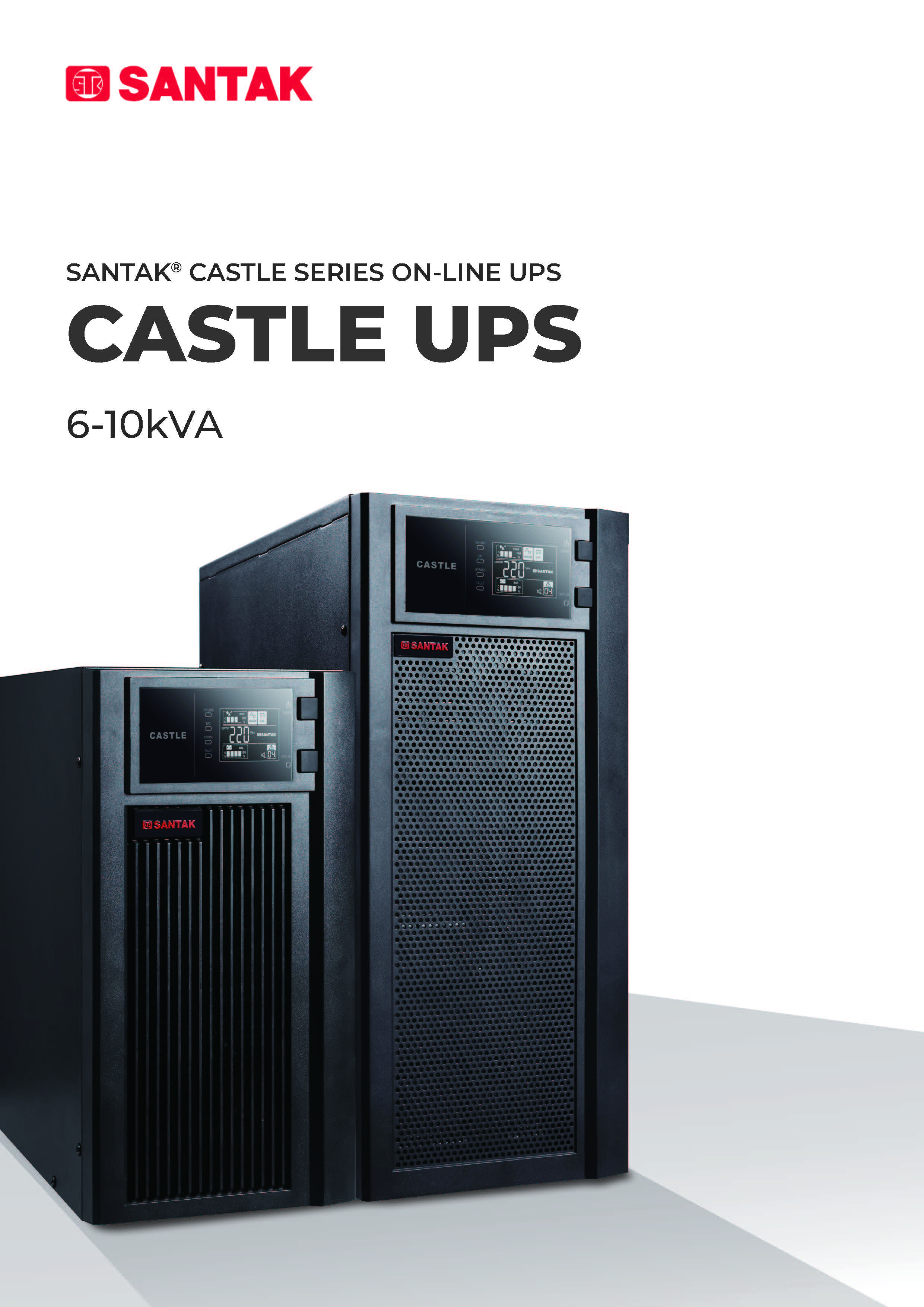 Santak Castle Tower C 1KVA 1KW 2KVA 3KVA 6KVA 10KVA 220V Lead-acid Battery BACKUP POWER UPS