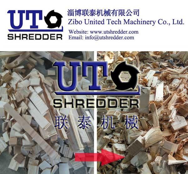 United Tech Machinery High efficiency Waste furniture shredder/ double shaft