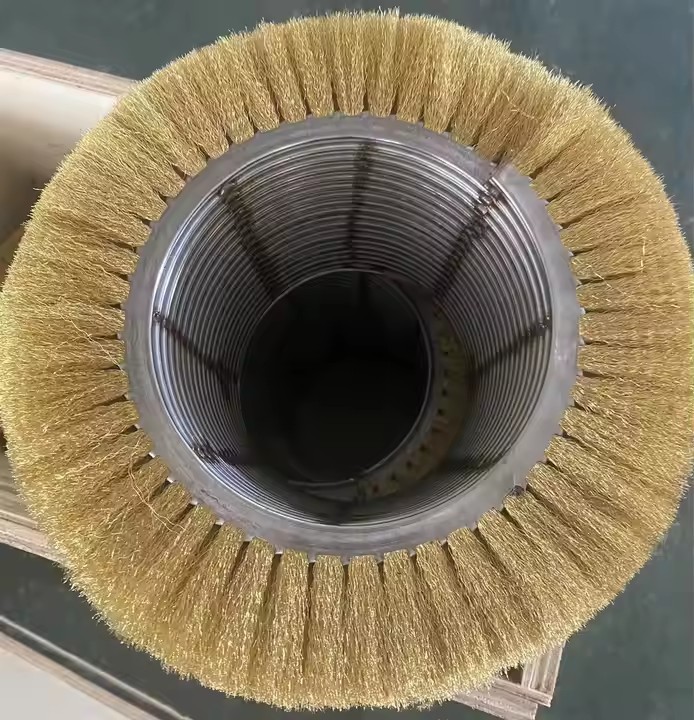 Double Stainless Steel Belt Spiral Roller Brush With Or Without Shaft