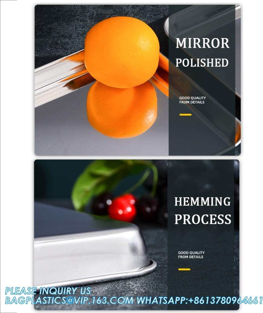 Stainless Steel Tray Non Toxic Heavy Duty Thickening Pan For Kitchen Baking, Lab Instrument, Dental, Medical Surgical