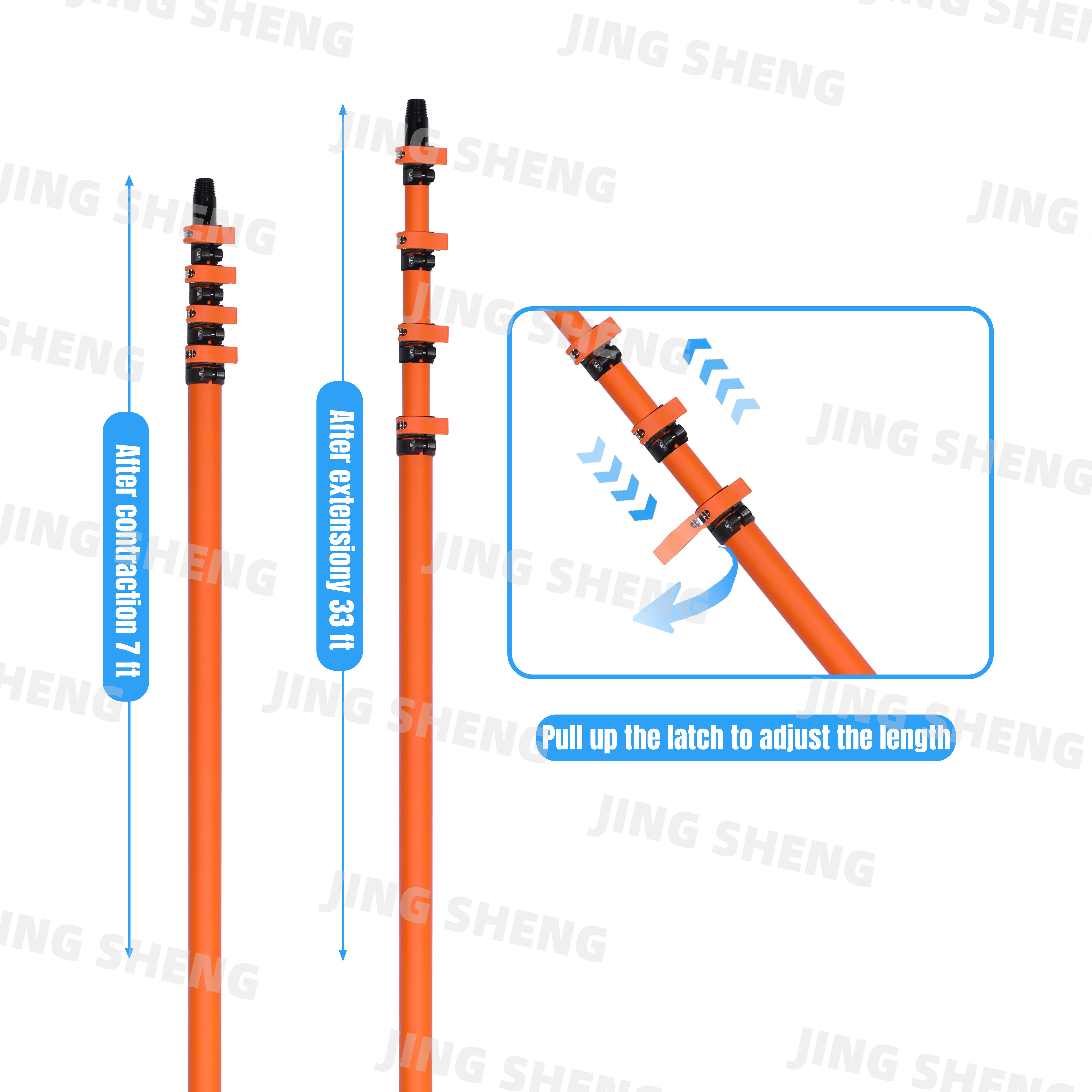39ft High Quality Professional Carbon Fiber Window Cleaning Pole or Outdoor Indoor Use Solar Cleaning Panels