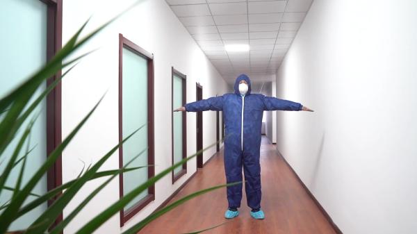 Antistatic with Hood Suit Medic Safety Protection Clothing White PP Waterproof