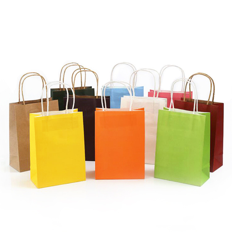Cheap Paper Bags Custom Printed Luxury Kraft Paper Shopping Bags Cheap Retail Packaging For Clothing Gifts