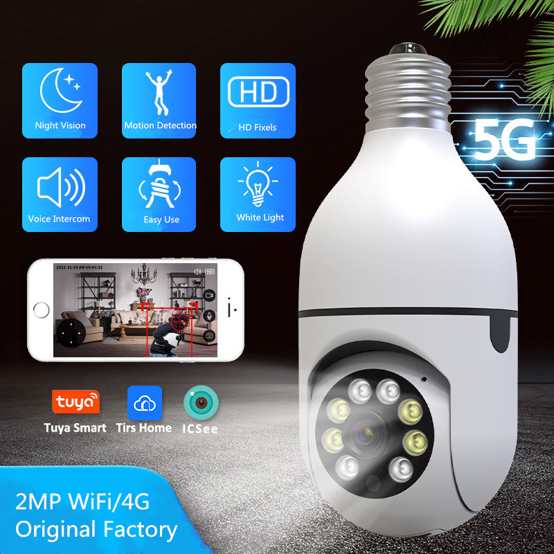 Wireless WiFi Light Bulb Camera Security 2MP 1080P HD Wireless Security Camera