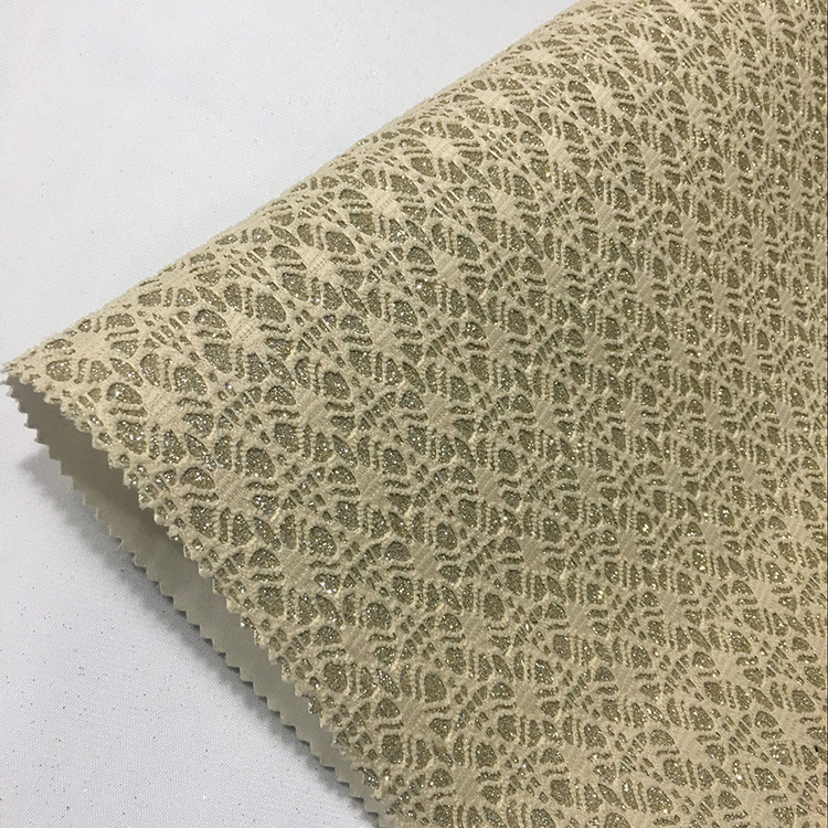Artifical Shinning Synthetic Fabric With Glitter Leather For Shoes