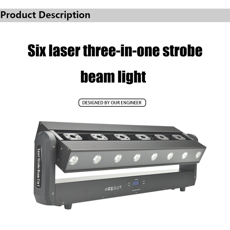 7800K 6 Head Laser Bar Indoor Work Light 200W IP20 AC110-240V