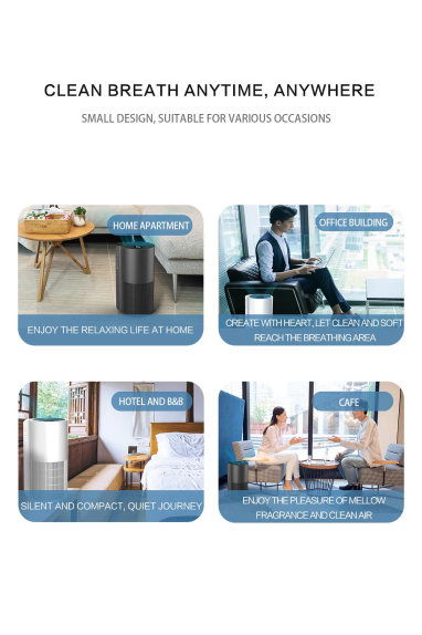 58dB Home Hepa Filter System 350m3/h 99.9% Odor Remover Air Purifier
