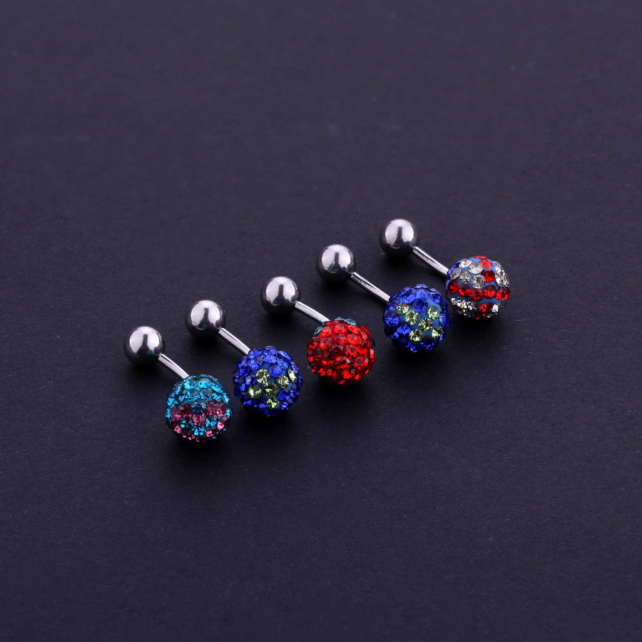 Stainless Steel Screw Belly Button Rings for Women and Girls, 14G Naval Body Jewelry Piercing Ring
