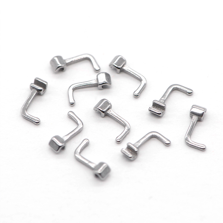 Class II Stainless Steel Dental Orthodontic Crimpable Hook 90 Degree Archwire Attachment with Crimping Feature