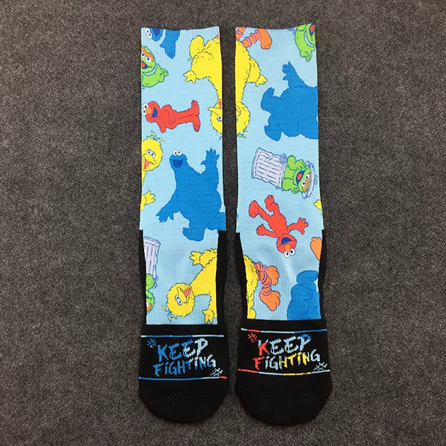 Cartoon Character Sublimation Sport Socks Custom Digital Printed Socks
