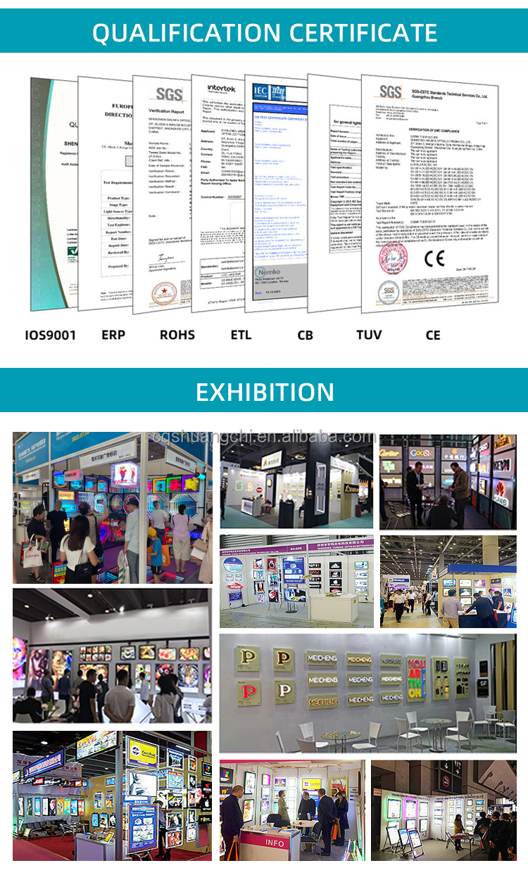 LED Light Source A1 A2 A3 A4 A5 Double Sided Backlit SEG Lightbox for Trade Show Display