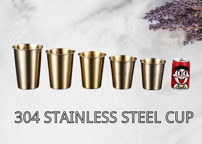 Food grade Sliver 304 Stainless Steel Cups Polished inside