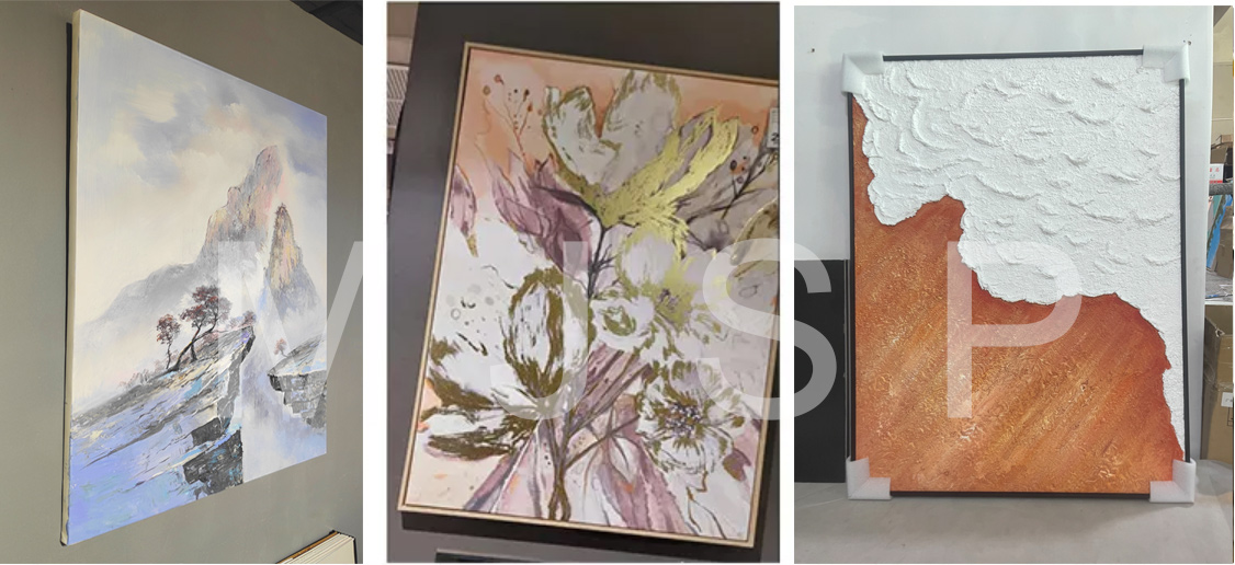 Abstract Impression Hand Painted Oil Painting 6 Color Print Flower Canvas Wall Art Painting