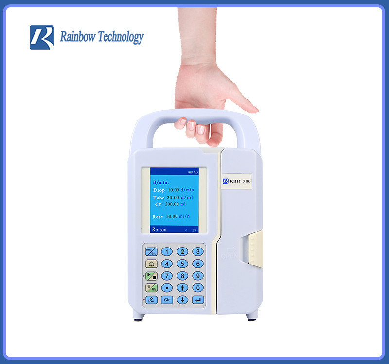 Lightweight Medical Infusion Pump bubble alarm IV Infusion Devices OEM